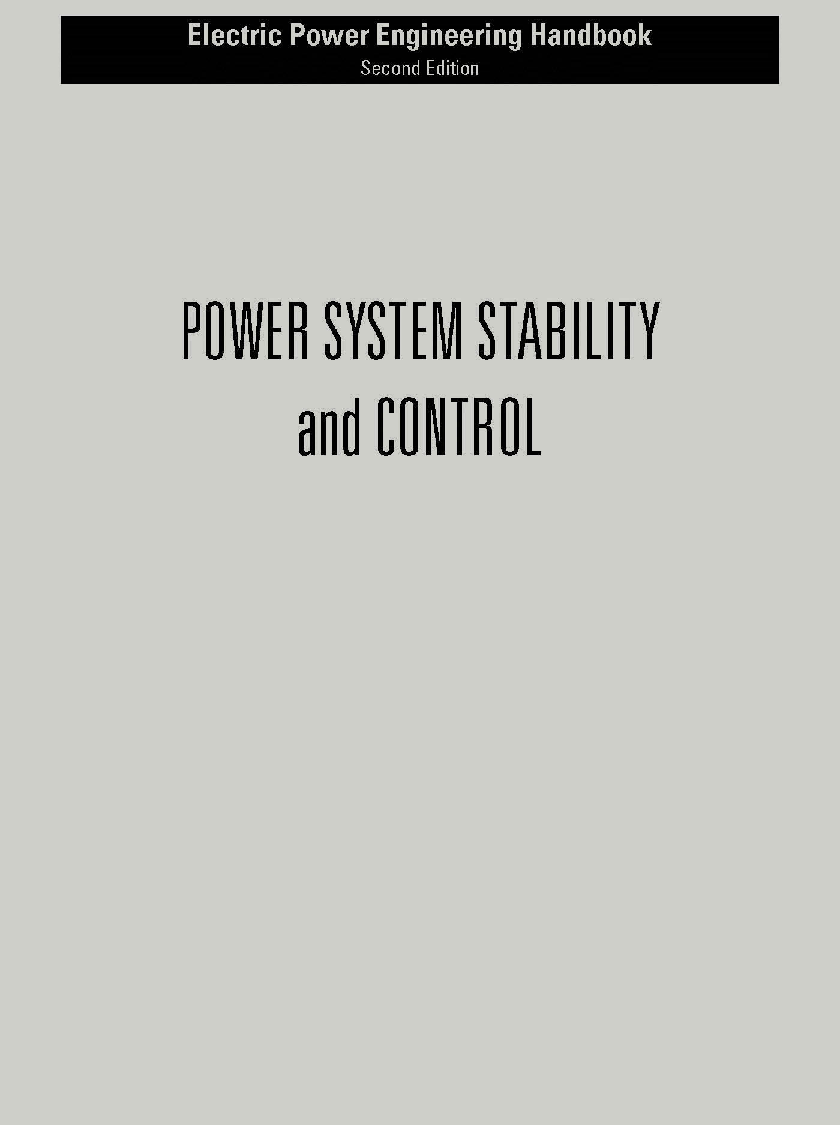 Power System Stability And Control Second Edition - Page 1