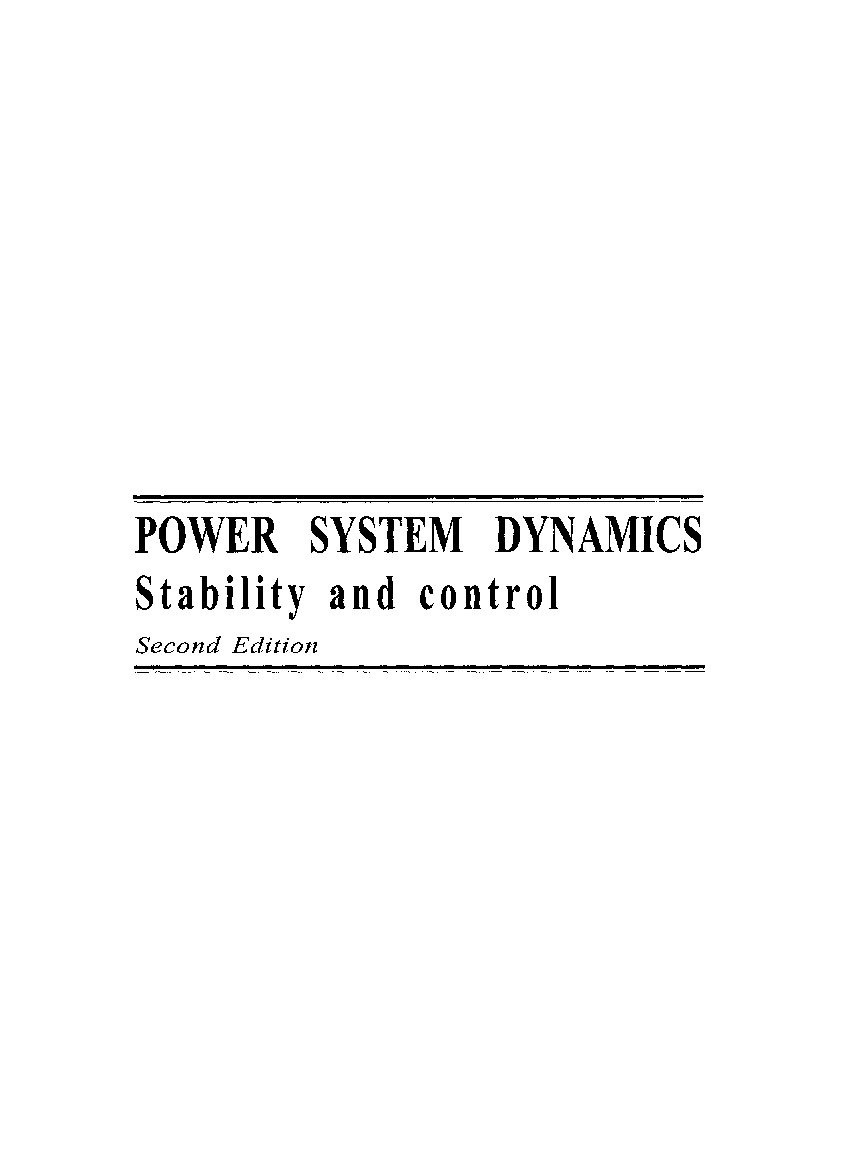 Power System Dynamics Stability And Control Second Edition - Page 2