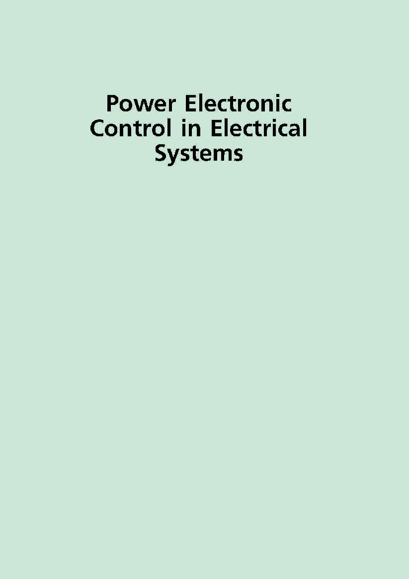 Power Electronic Control In Electrical Systems - Page 1