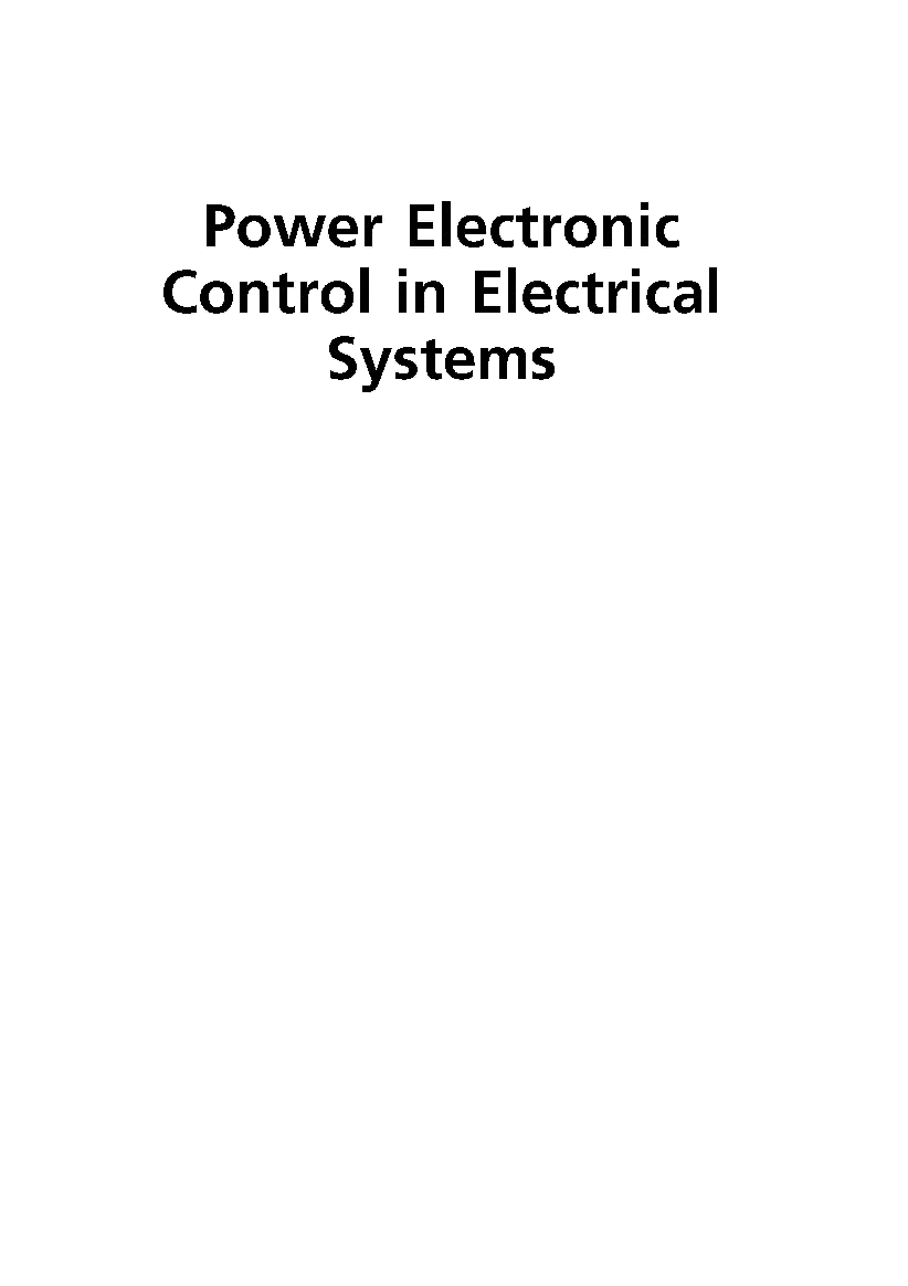 Power Electronic Control In Electrical Systems - Page 2