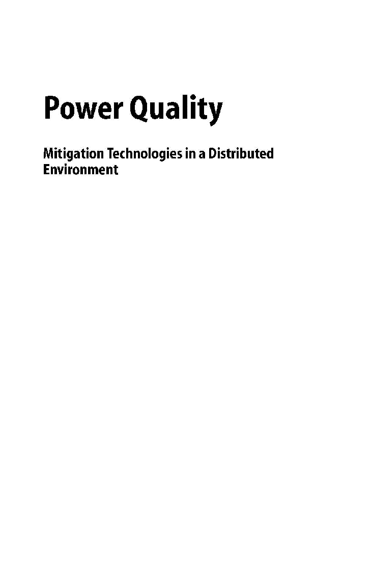 Power Quality Mitigation Technologies In A Distributed Environment - Page 2