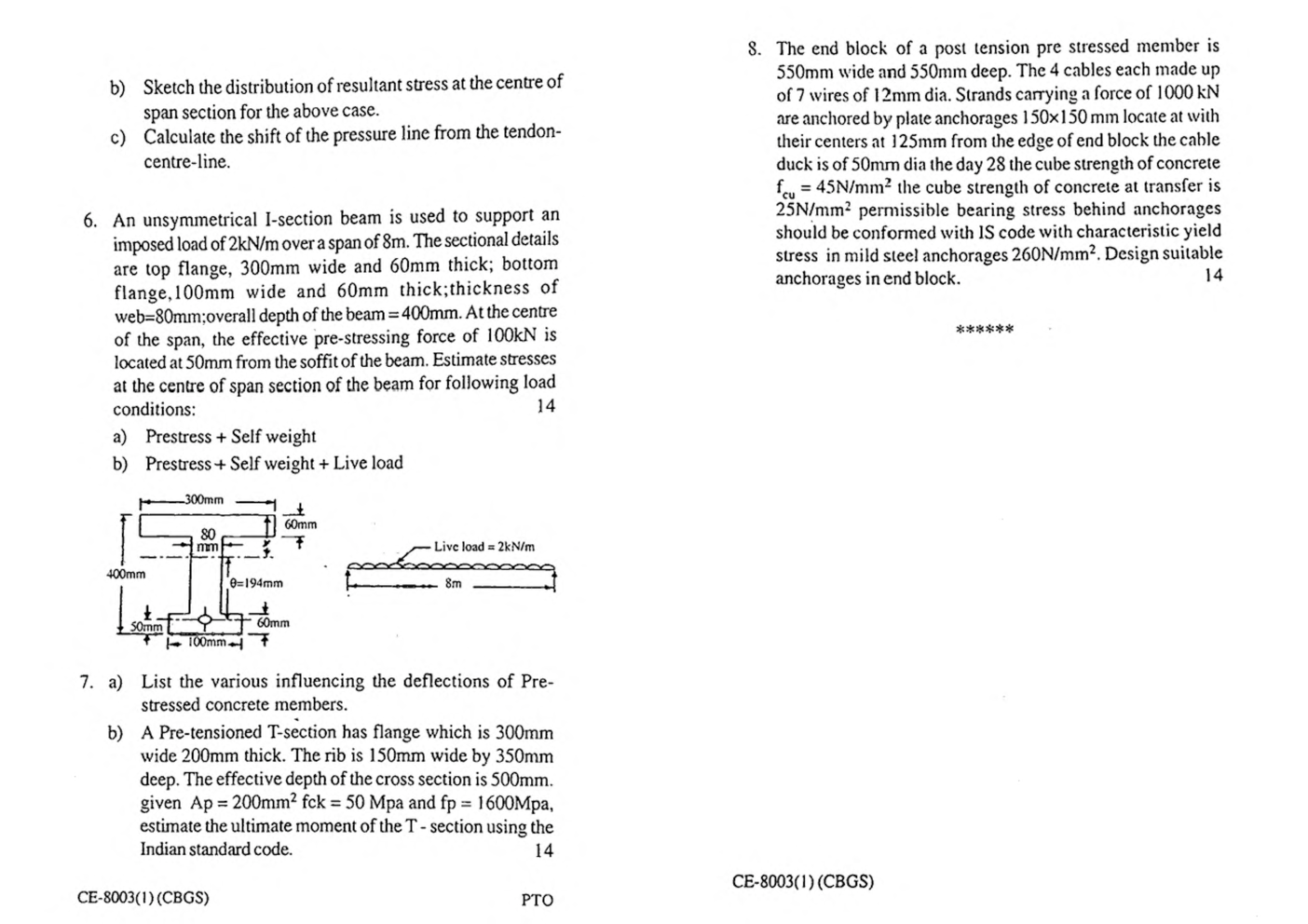 RGPV BE Civil Engineering VIII SEM Previous 4 Years Question Papers - Page 4