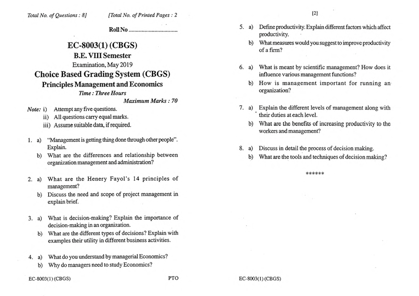 RGPV BE Electrical Engineering III SEM Previous 4 Years Question Papers - Page 4