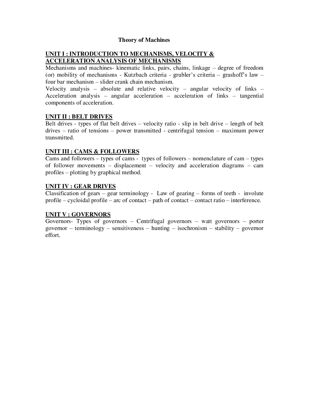 IES Study Material For Mechanical Engineering Paper II Mechanisms and Machines - Page 2
