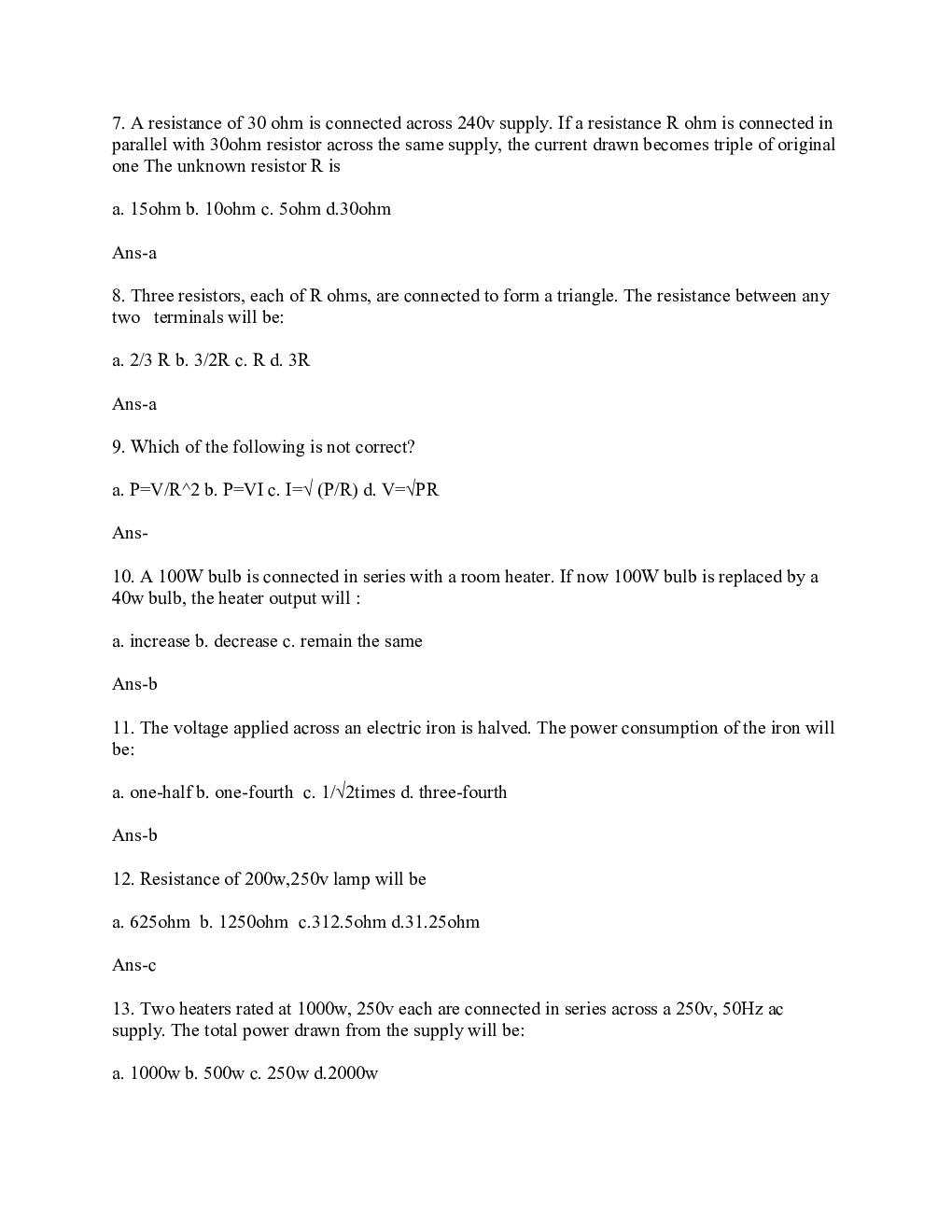 IES Electrical Engineering MCQs With Solution  - Page 3
