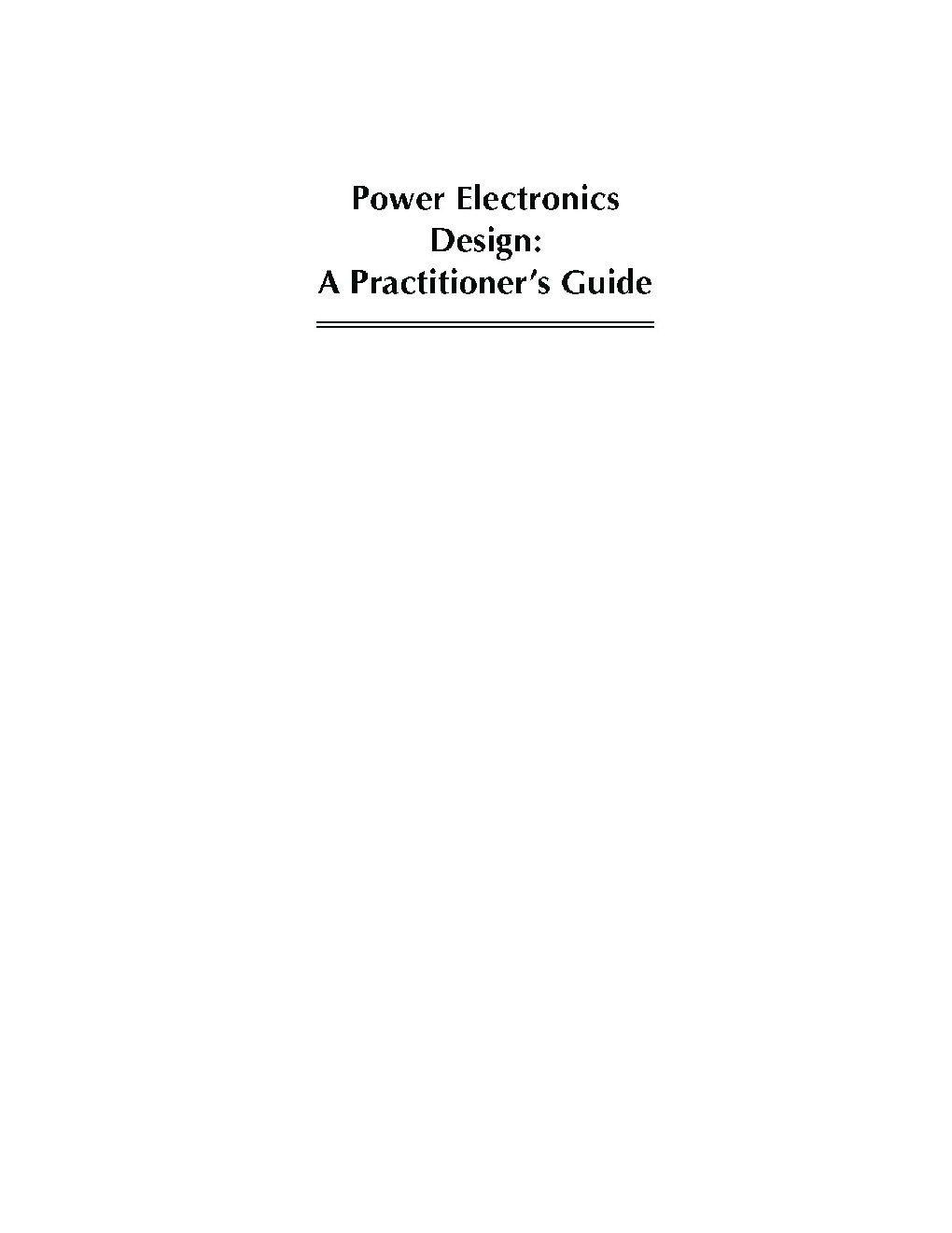 Power Electronics Design A Practitioners Guide - Page 2