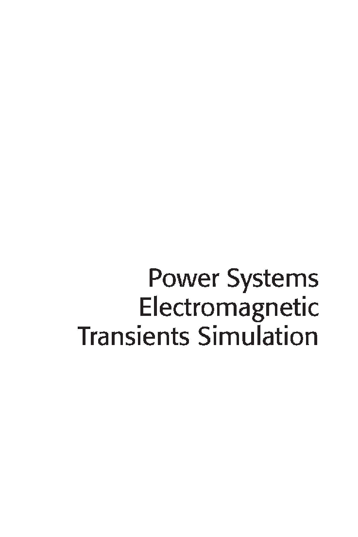 Power Systems Electromagnetic Transients Simulation - Page 2