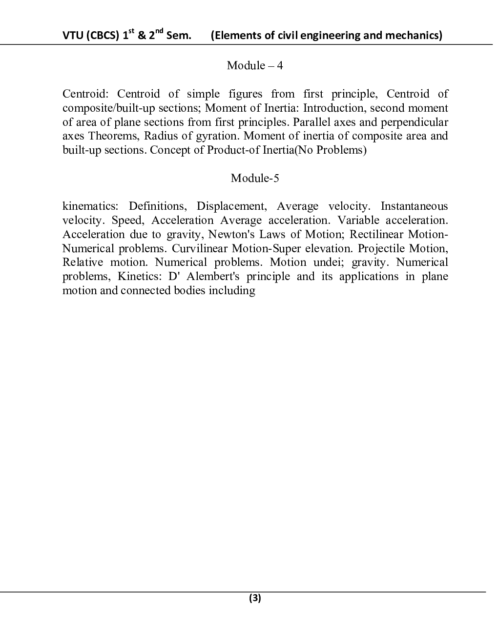 Elements Of Civil Engineering & Mechanics For VTU  B.E. 1st & 2nd Sem - Page 4