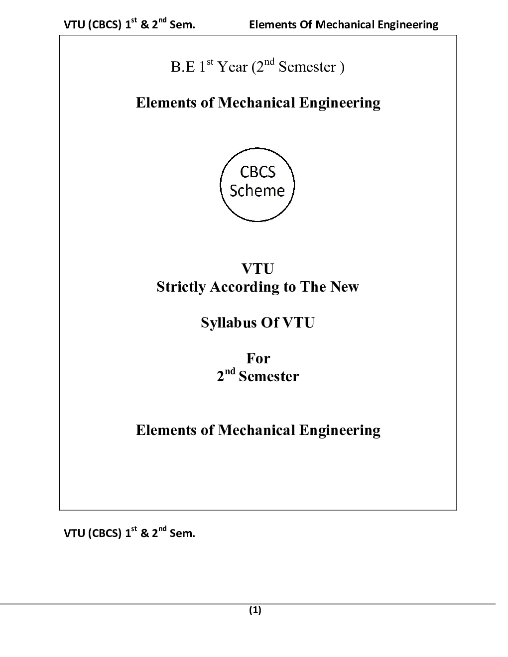 Elements Of Mechanical Engineering For VTU  B.E. 1st & 2nd Sem - Page 2
