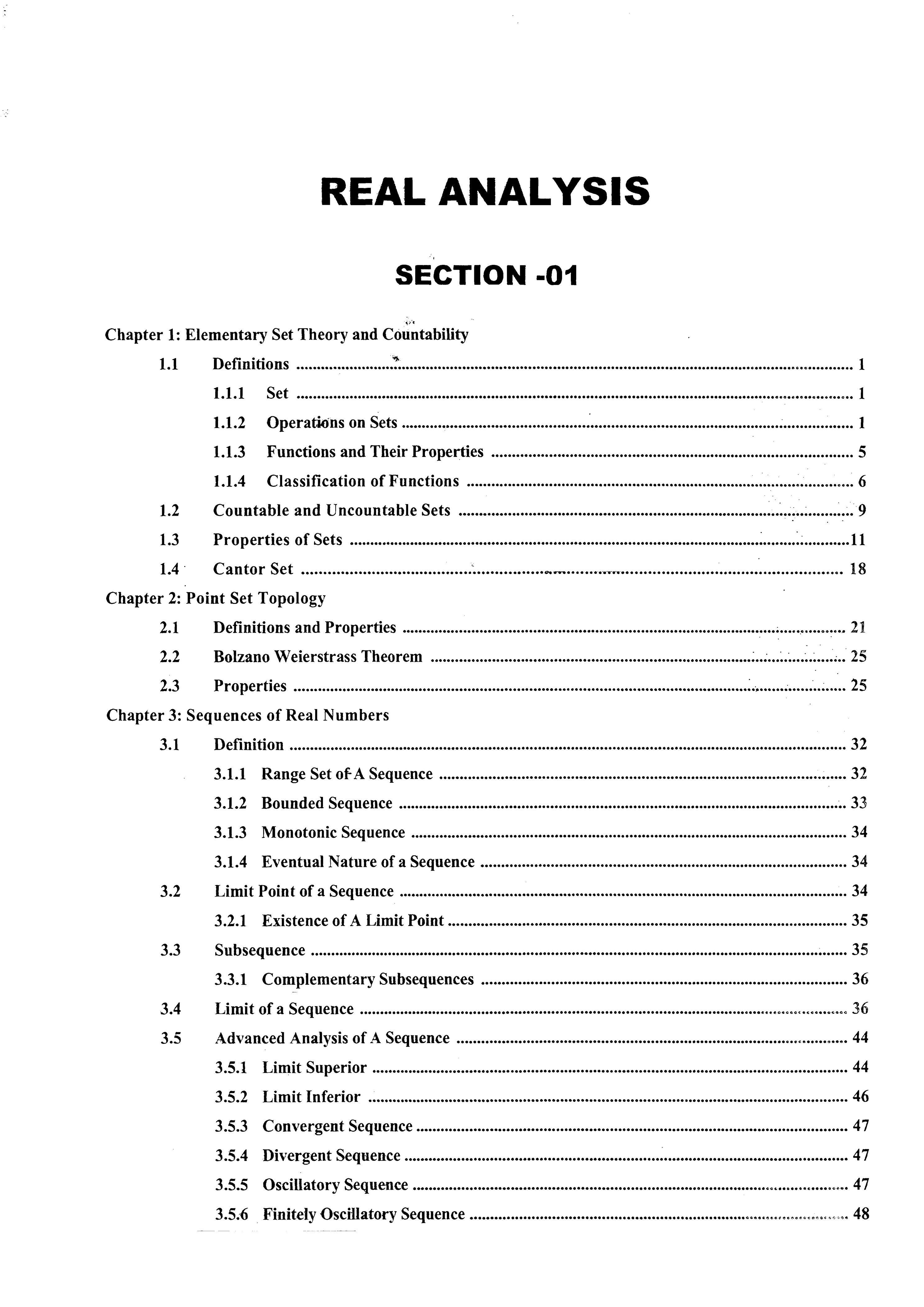 Analysis & Linear Algebra CSIR NET Mathematical Science Study Notes - Page 3
