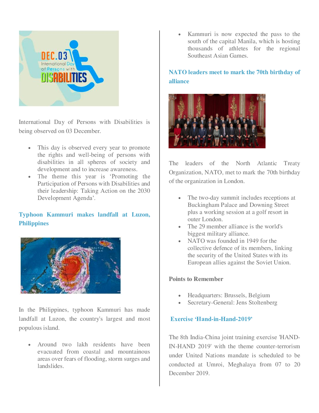 Current Affairs Capsule & Quiz For Competitive Exams December 2019 - Page 4