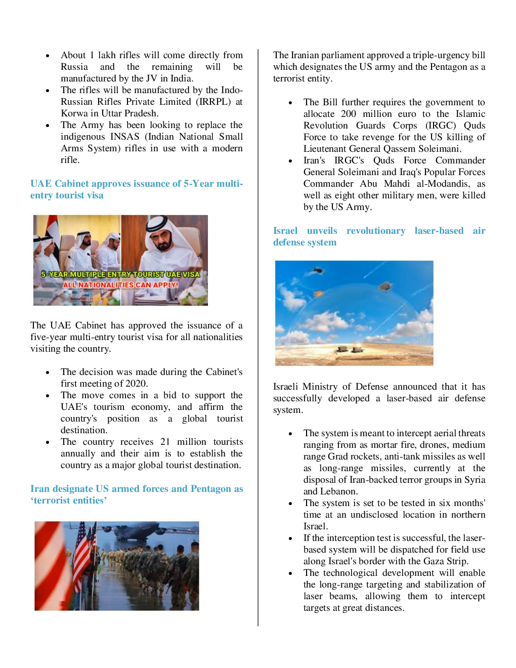 Current Affairs Capsule & Quiz For Competitive Exams January 2020 - Page 5