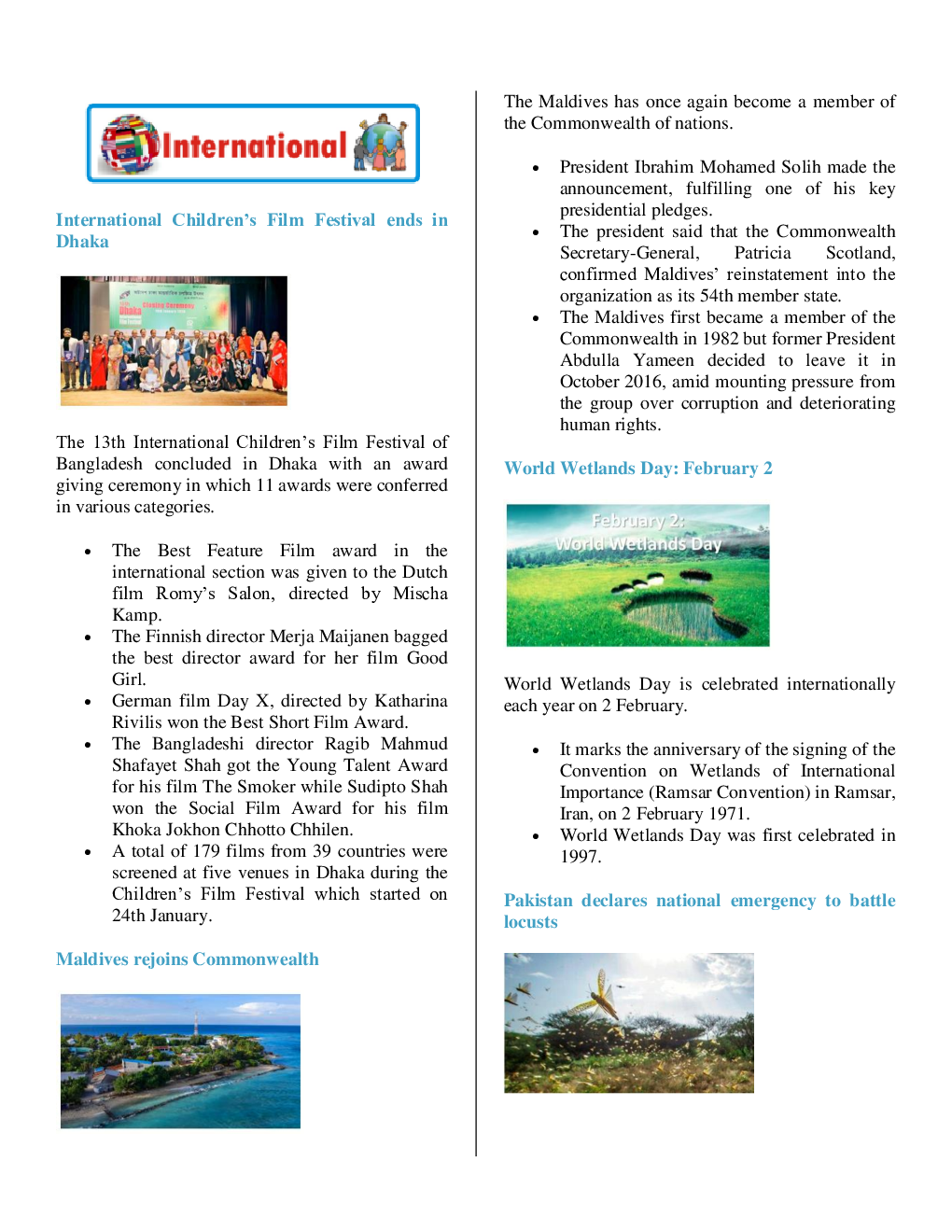 Current Affairs Capsule & Quiz For Competitive Exams February 2020 - Page 3