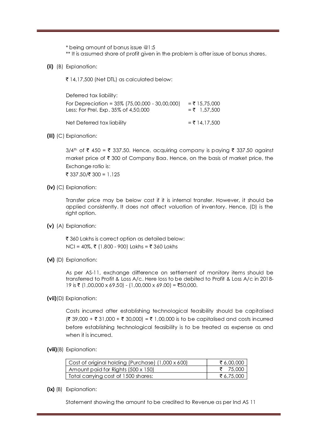 CMA FINAL Paper-5  Corporate Financial Reporting Question Paper With Answer 2019 - Page 5