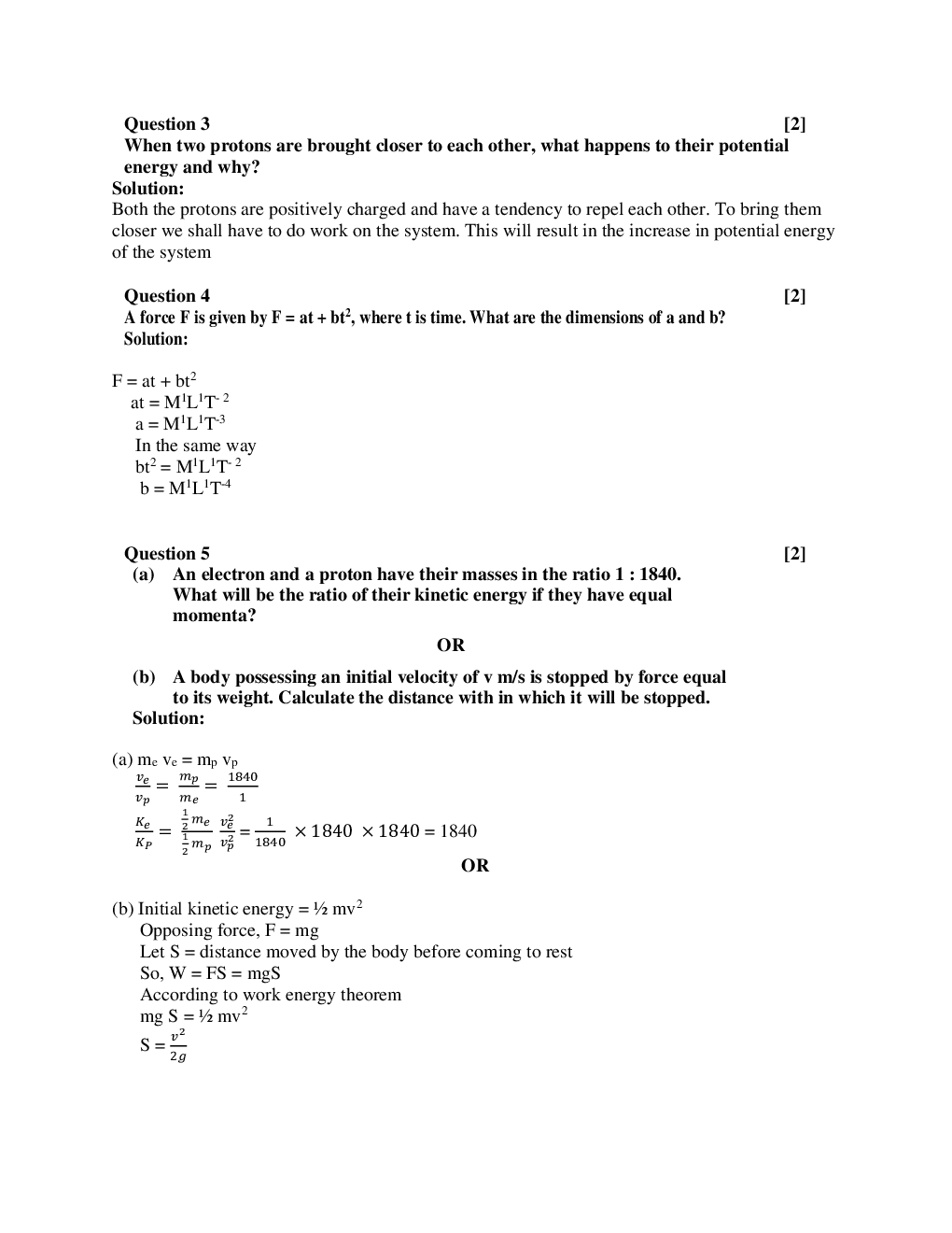 ISC Sample Question Paper Physics For Class-11 - Page 5