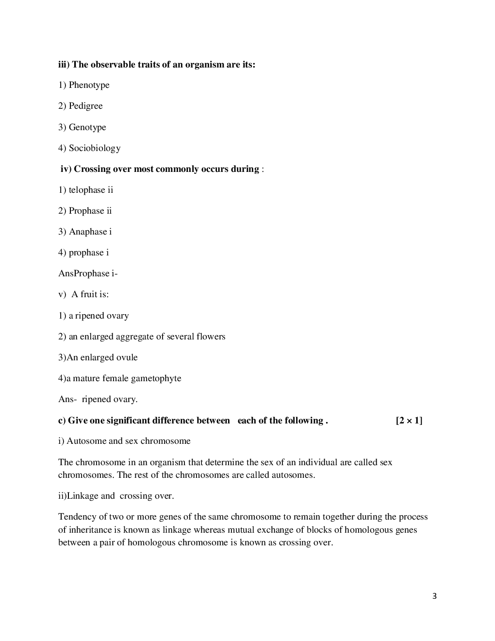 ISC Sample Question Paper Biology For Class-12 - Page 4