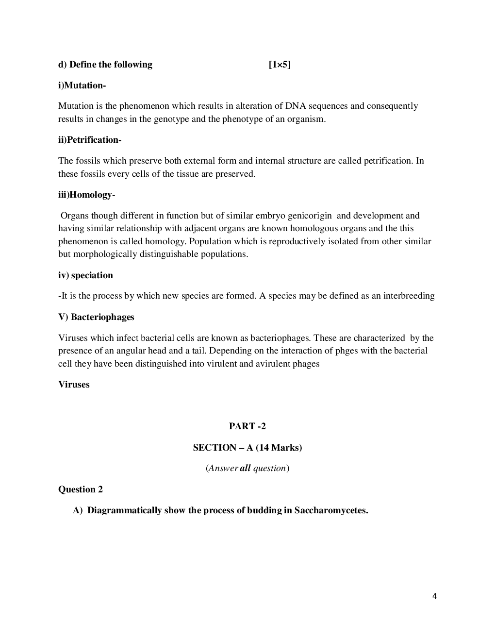 ISC Sample Question Paper Biology For Class-12 - Page 5
