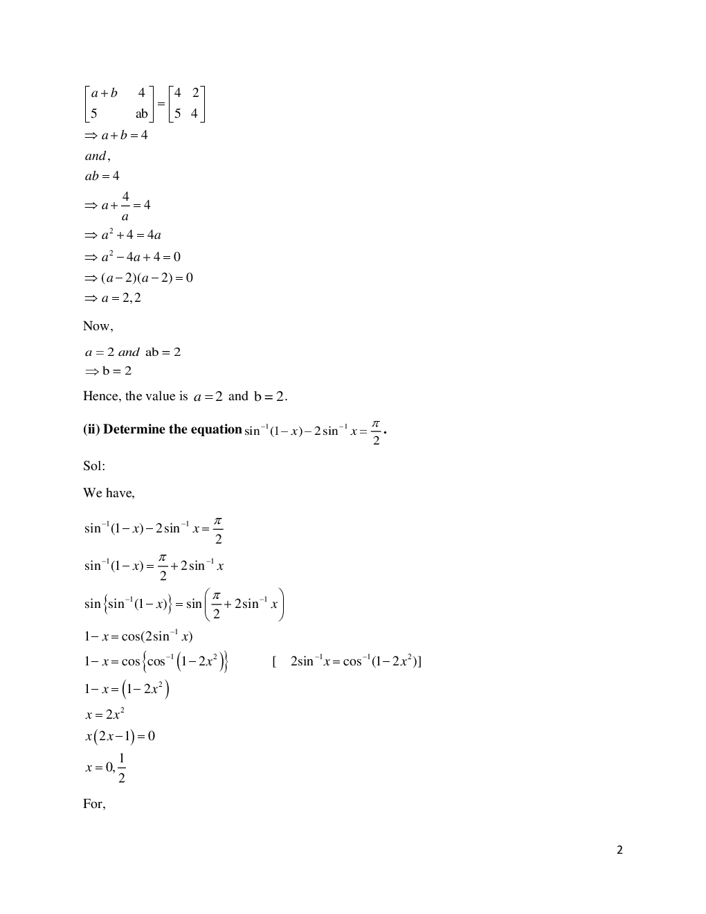 ISC Sample Question Paper Maths For Class-12 - Page 3