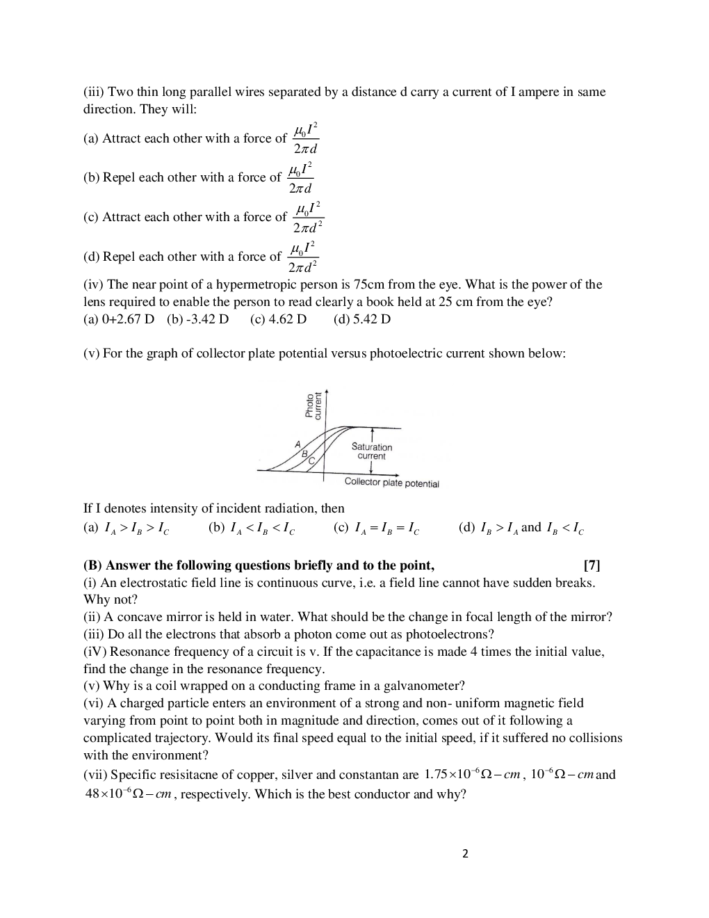 ISC Sample Question Paper Physics For Class-12 - Page 3