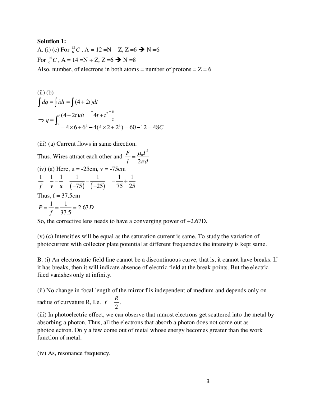 ISC Sample Question Paper Physics For Class-12 - Page 4