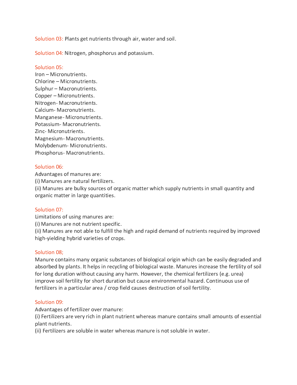 Lakhmir Singh & Manjit Kaur Solution Biology For Class - IX - Page 3