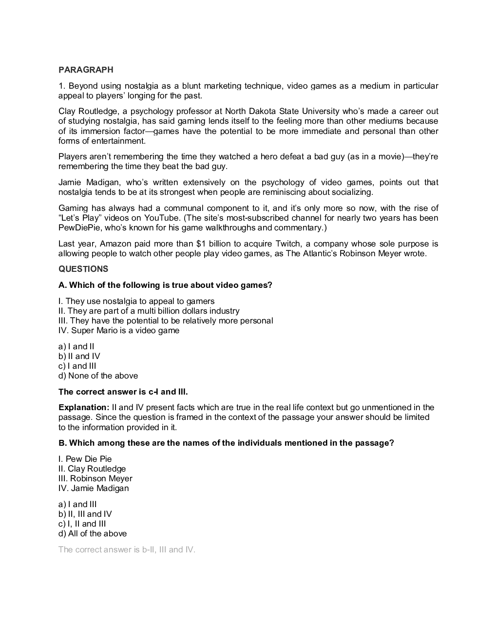 CLAT 2020 English Comprehension Sample Paper - Page 2