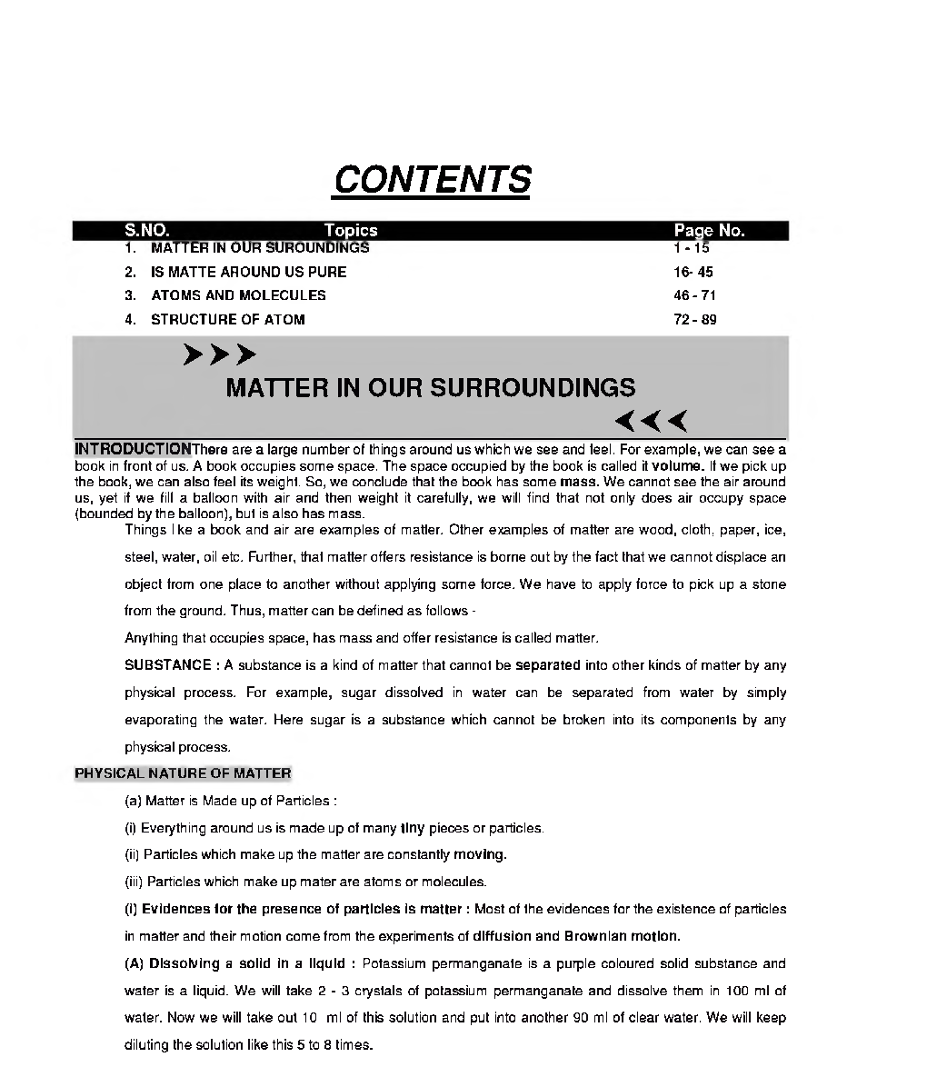 NTSE & Olympiad CBSE Chemistry For Class-IX Study Material   - Page 2