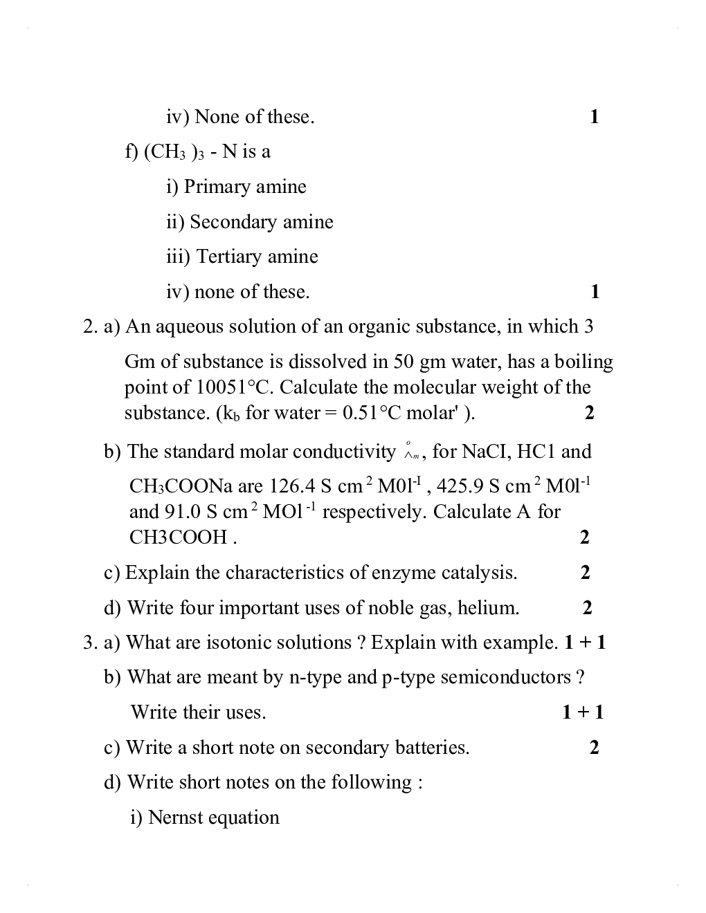 UP Board 2020 Previous Year Question Papers Chemistry Class 12 - Page 4