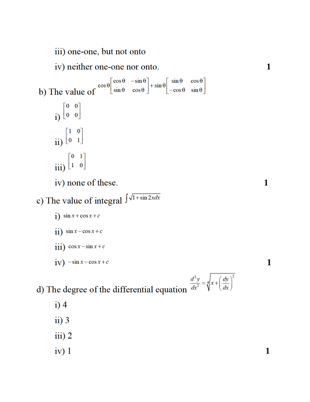 UP Board 2020 Previous Year Question Papers Maths Class 12 - Page 3