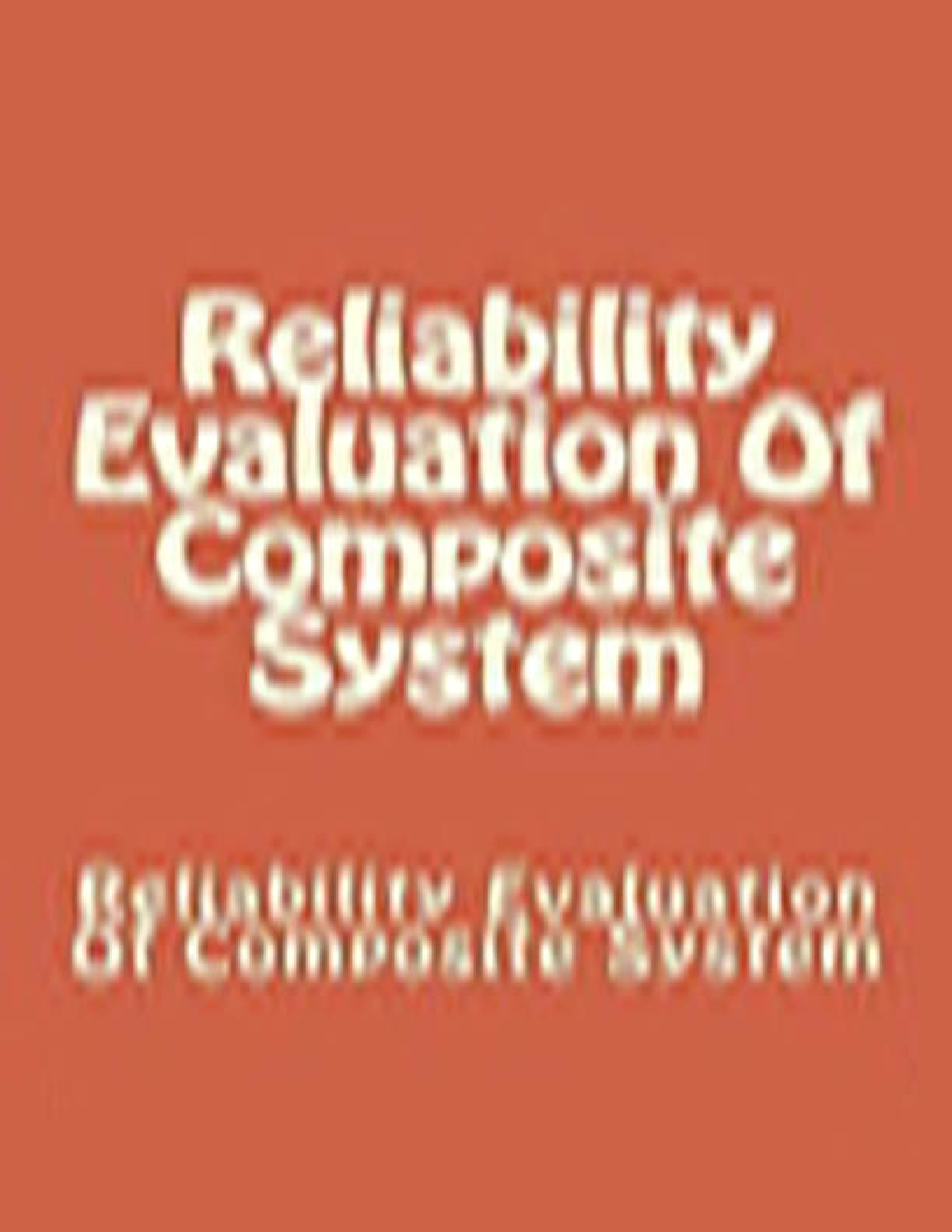 Composite System Reliability Evaluation - Page 1