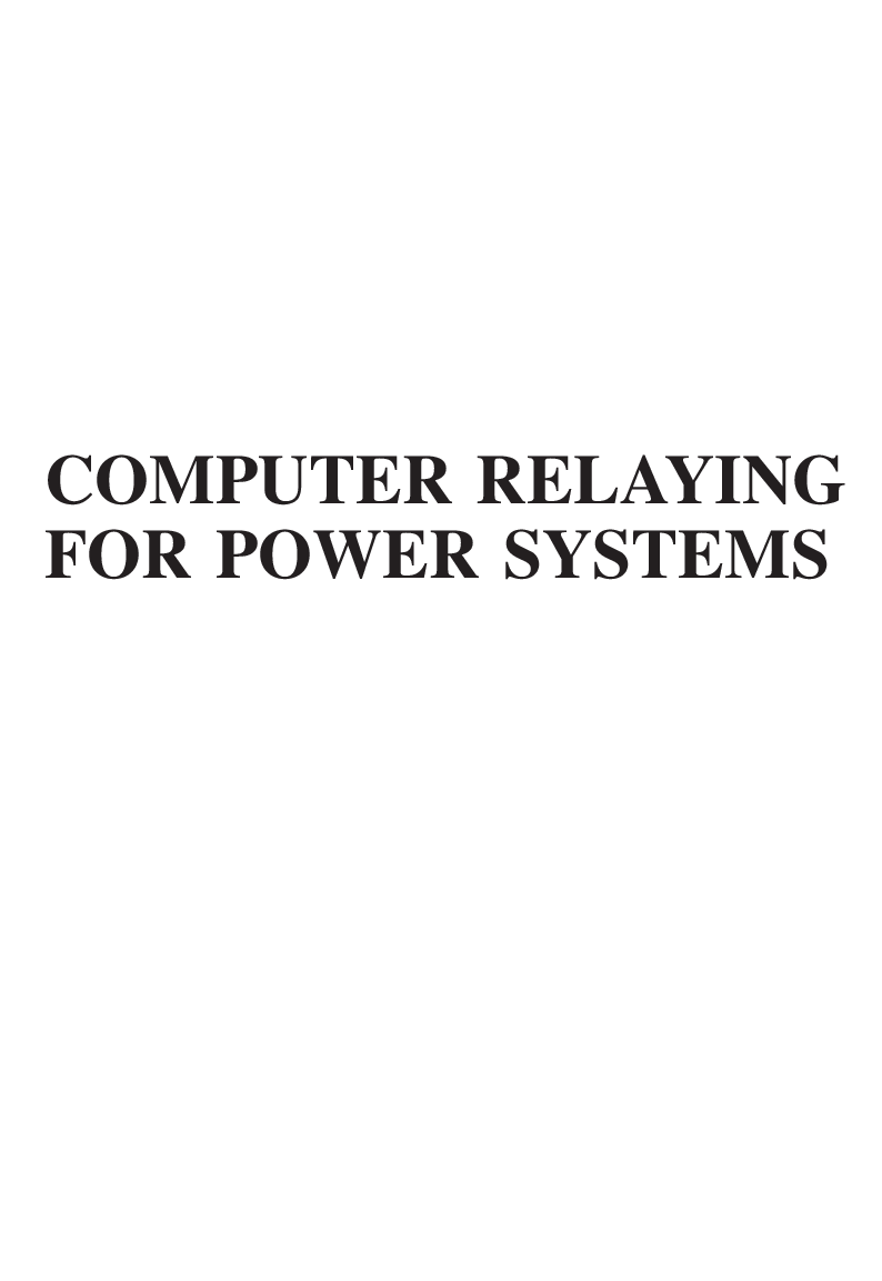 Computer Relaying For Power Systems - Page 2
