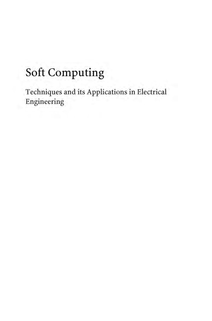 Soft Computing Techniques and Its Applications in Electrical Engineering - Page 2