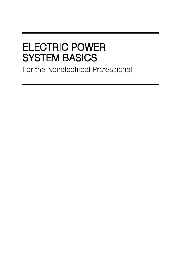 Electric Power System Basics For The Nonelectrical Professional - Page 2