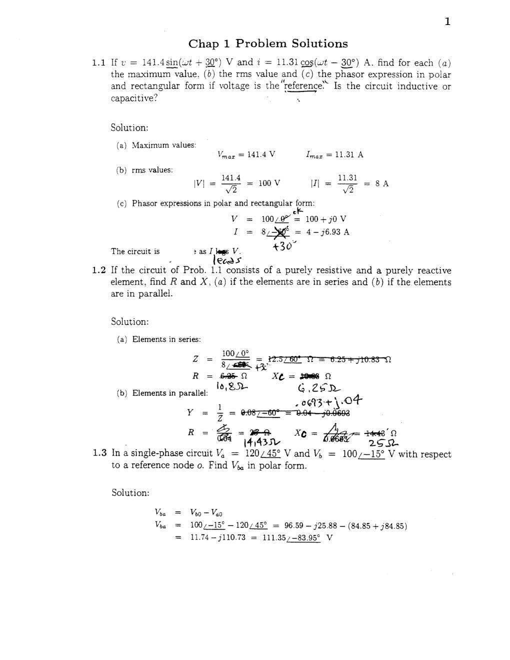 Electric Circuit Problems With Solutions - Page 2