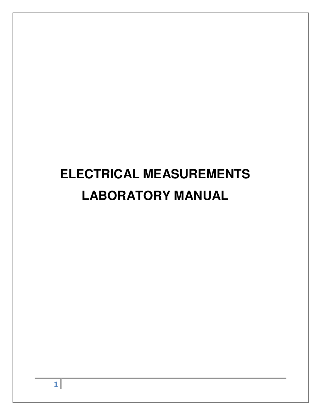 Electrical Measurements Lab Manual - Page 2