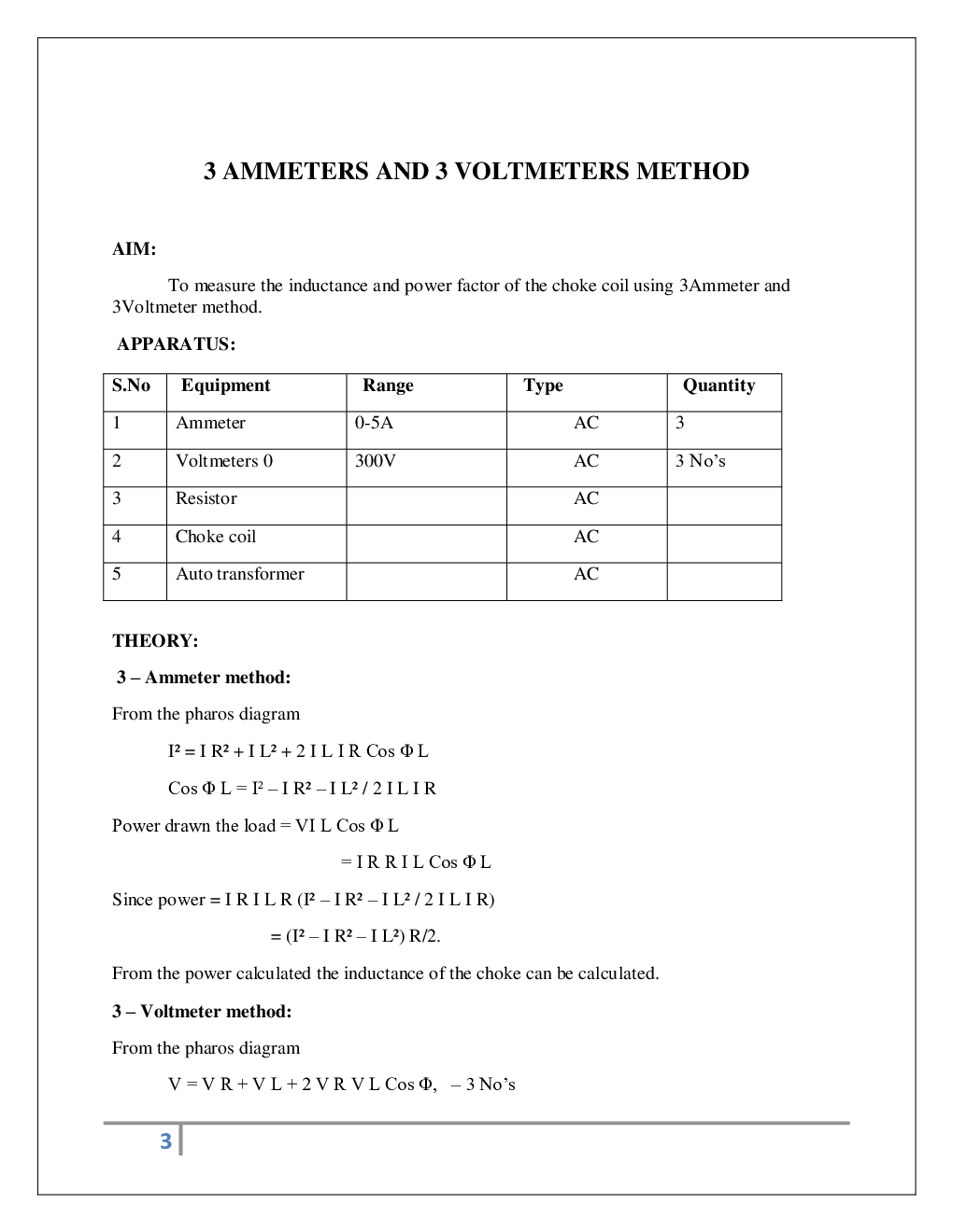 Electrical Measurements Lab Manual - Page 4