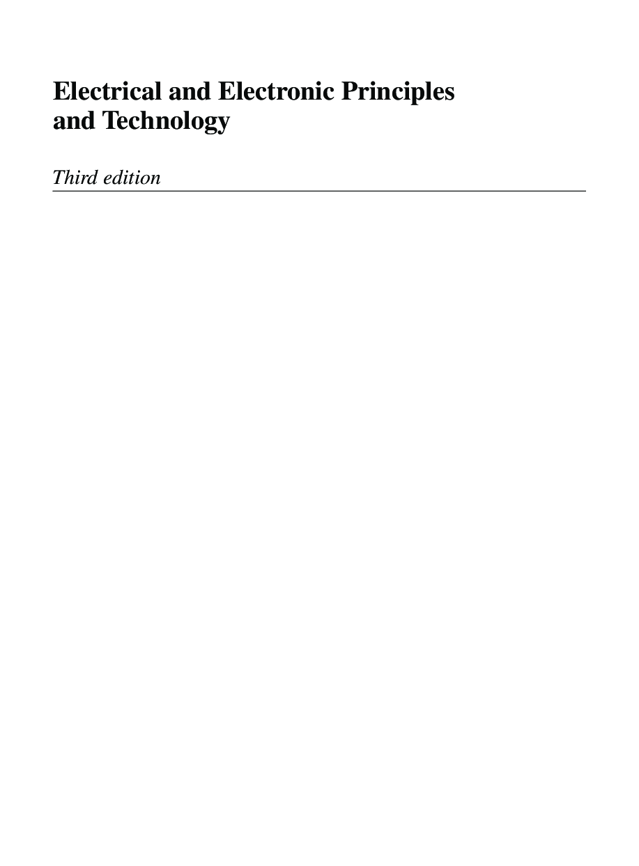 Electrical and Electronic Principles and Technology Third Edition - Page 2