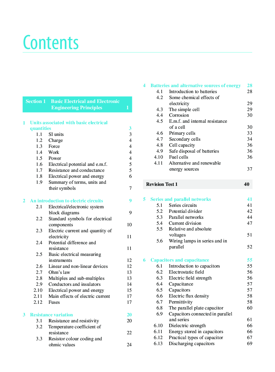 Electrical and Electronic Principles and Technology Third Edition - Page 3