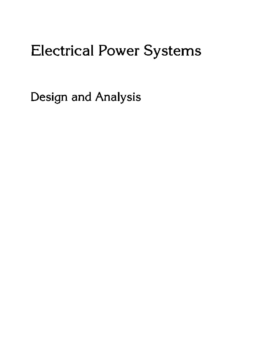 Electrical Power Systems Design and Analysis - Page 2