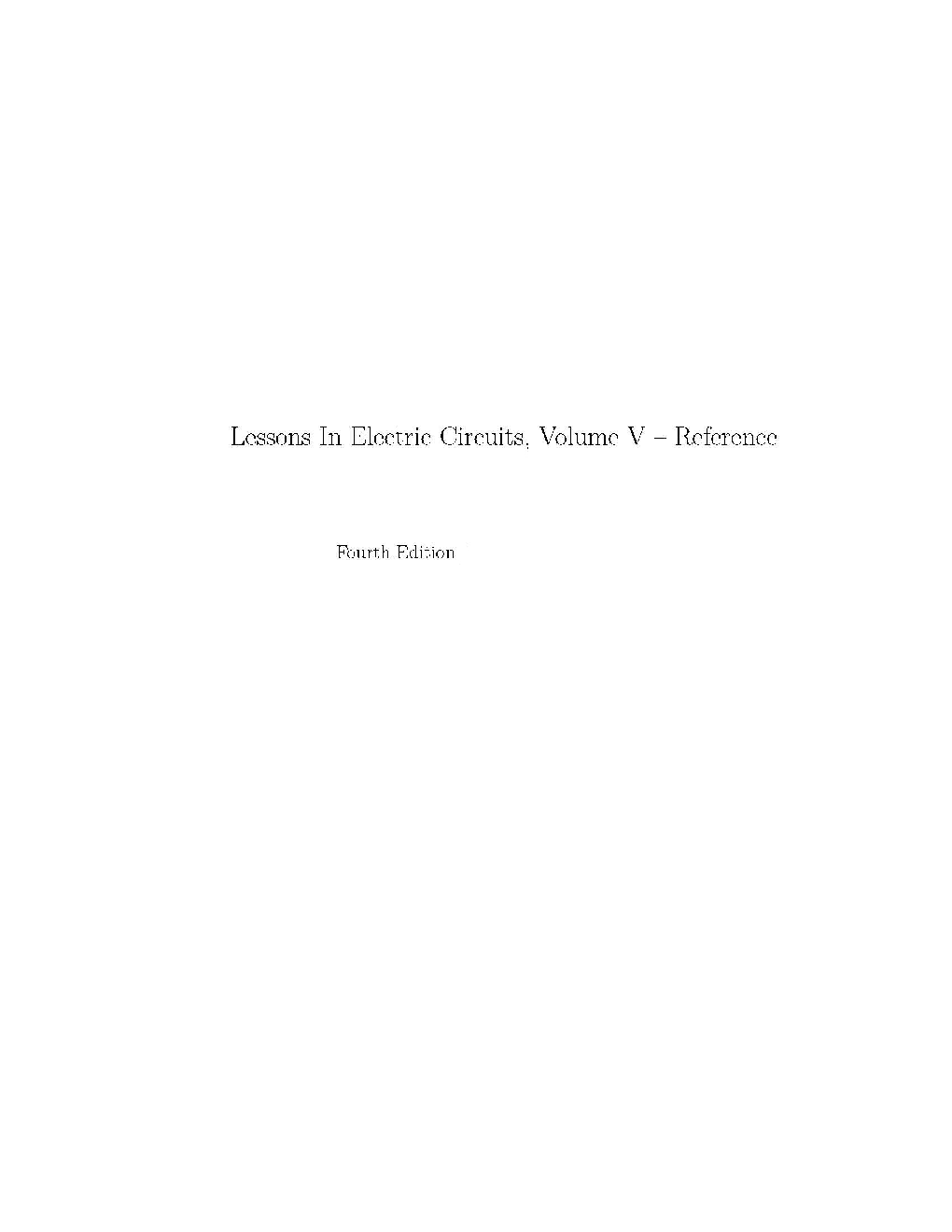Lessons In Electric Circuits Volume-V Reference - Page 2