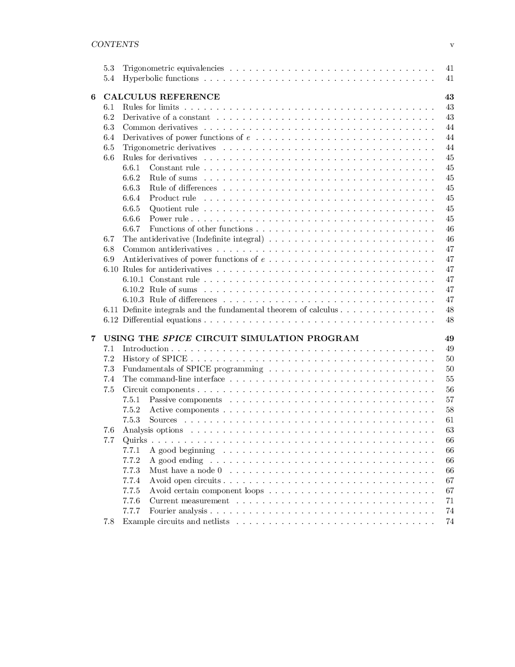 Lessons In Electric Circuits Volume-V Reference - Page 5