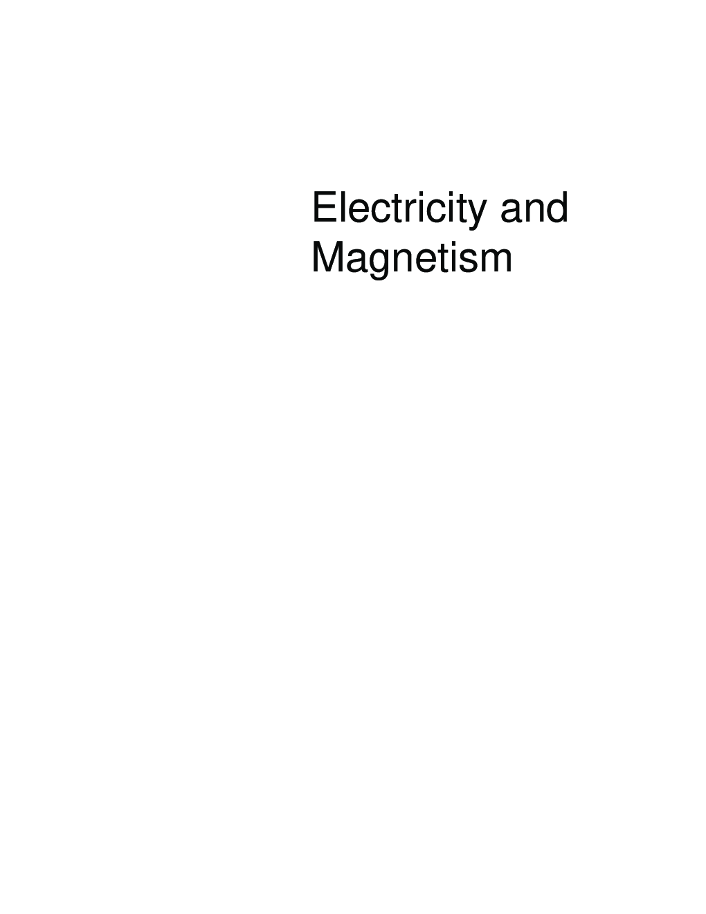 Electricity and Magnetism - Page 2