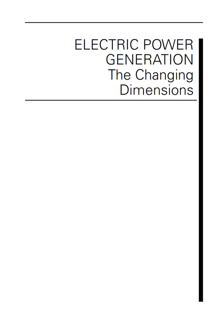 Electric Power Generation The Changing Dimensions - Page 2