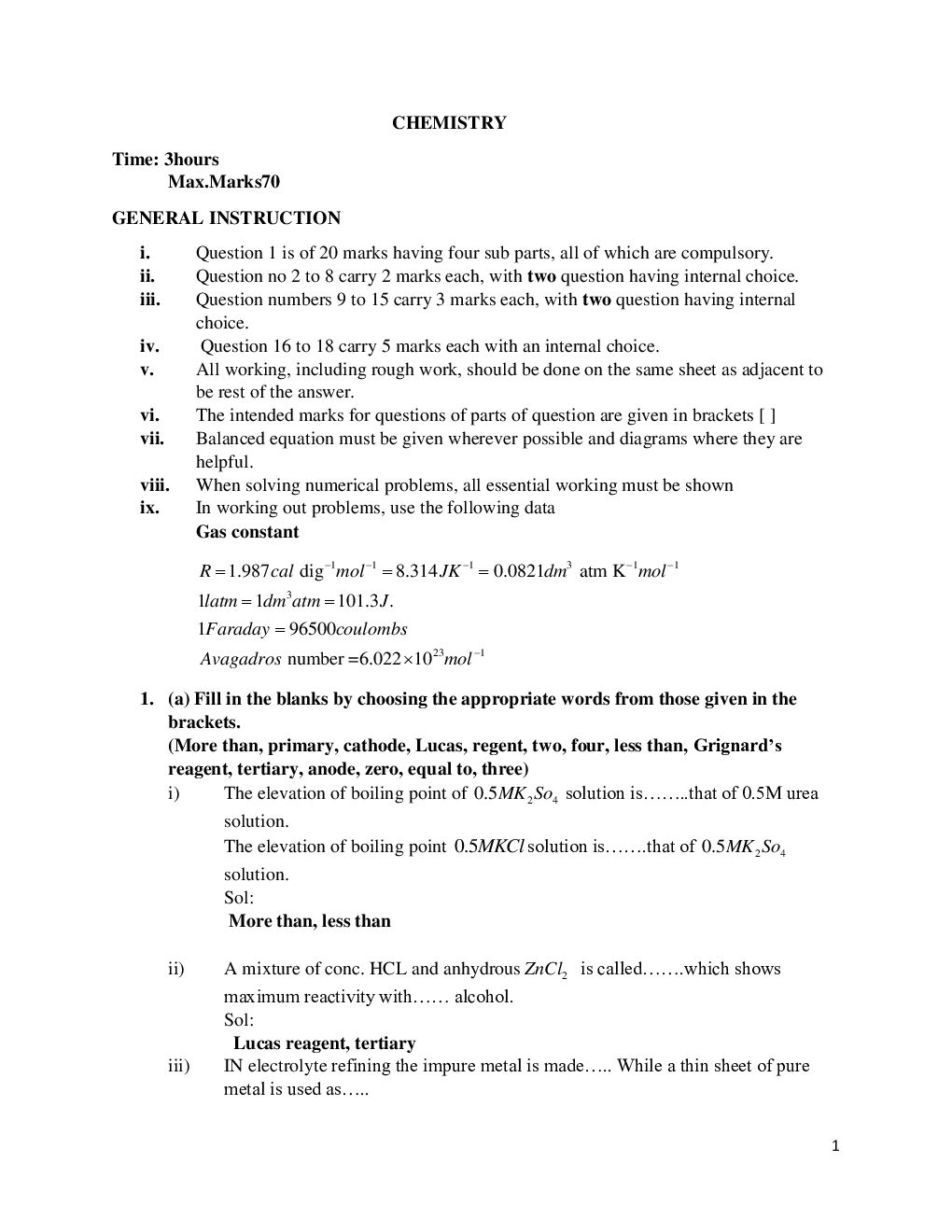 ISC Previous Year Paper Chemistry (2018-2019) For Class-12 - Page 2