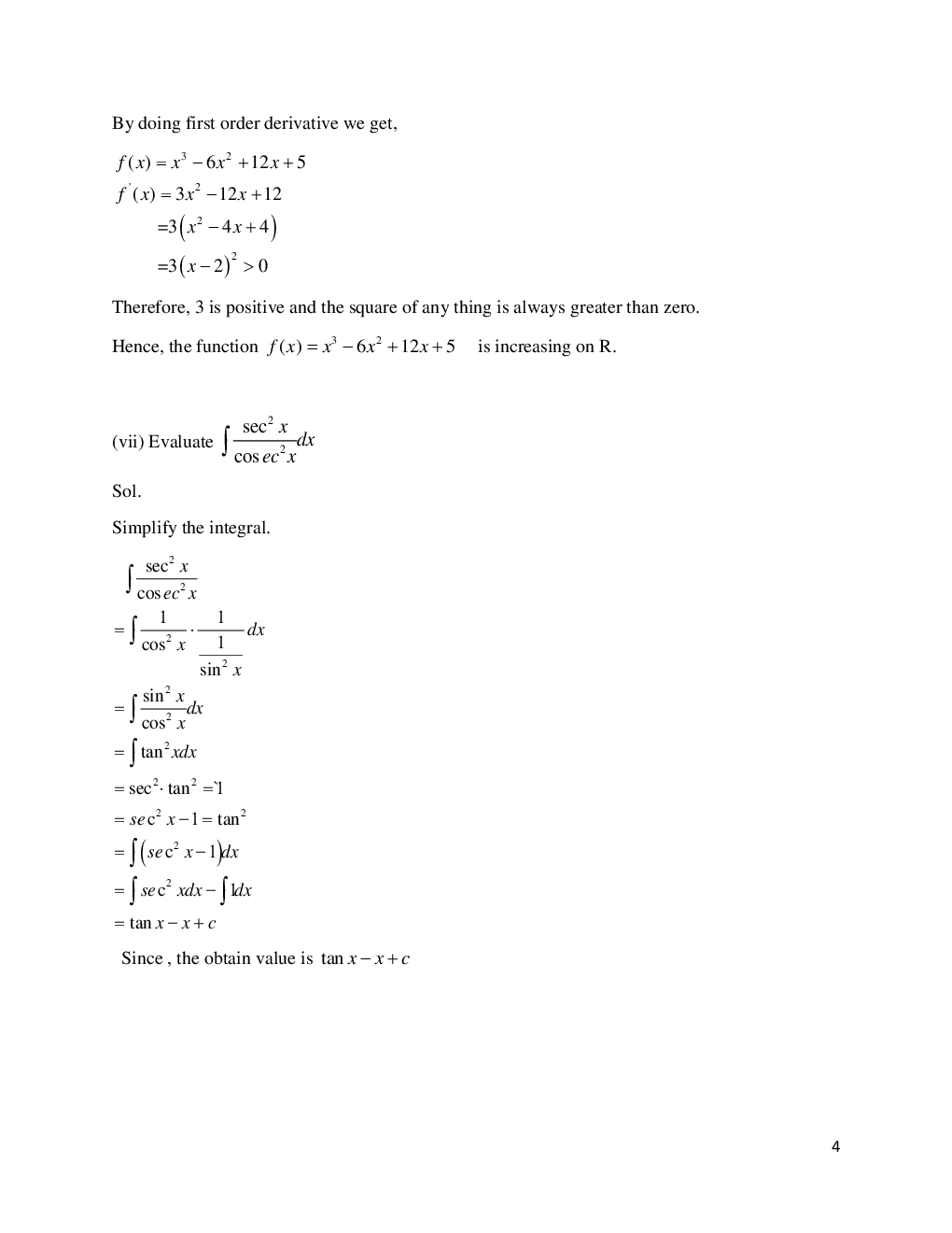 ISC Previous Year Paper Maths (2018-2019) For Class-12 - Page 5
