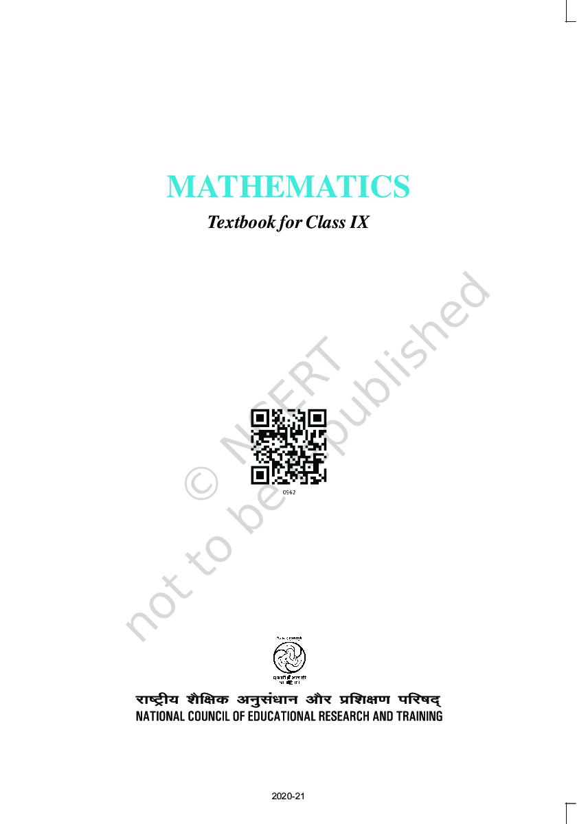 NCERT Mathematics Textbook For Class-IX - Page 2