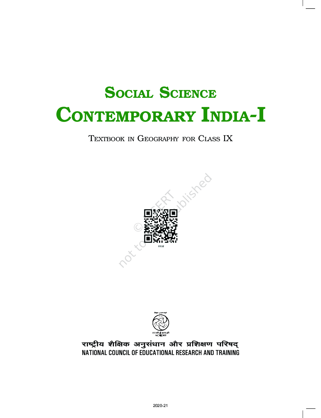 NCERT Social Science Contemporary India-I Textbook In Geography For Class IX - Page 2