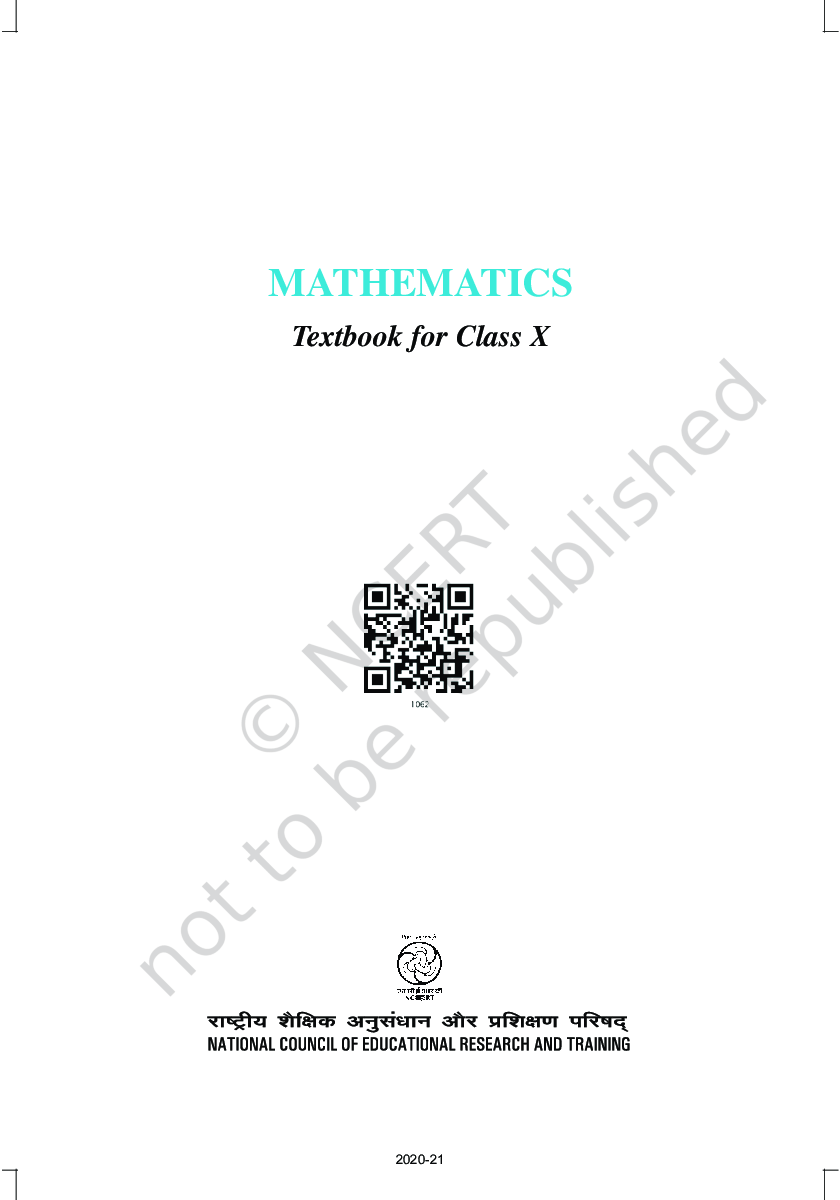 NCERT Mathematics Textbook For Class-X - Page 2
