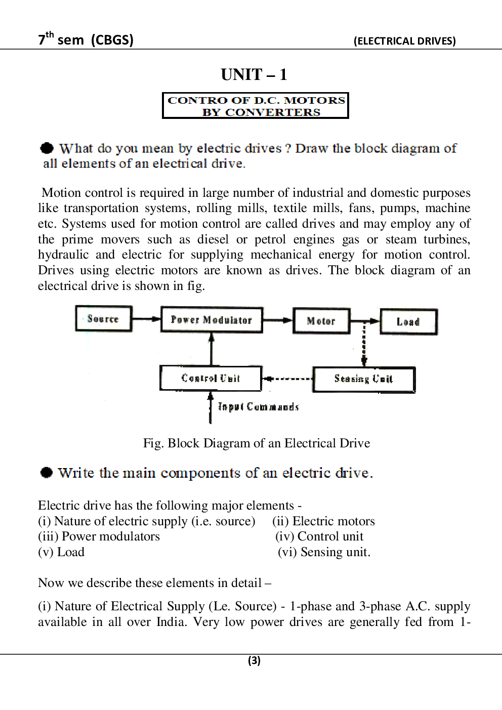 Electrical Drives For RGPV B.E. 7th Sem Computer Science Engineering - Page 4