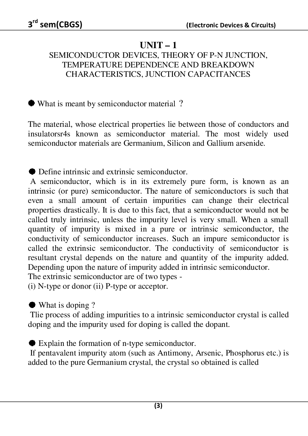 Electronic Devices & Circuits For RGPV B.E. 3rd Sem Computer Science Engineering - Page 4